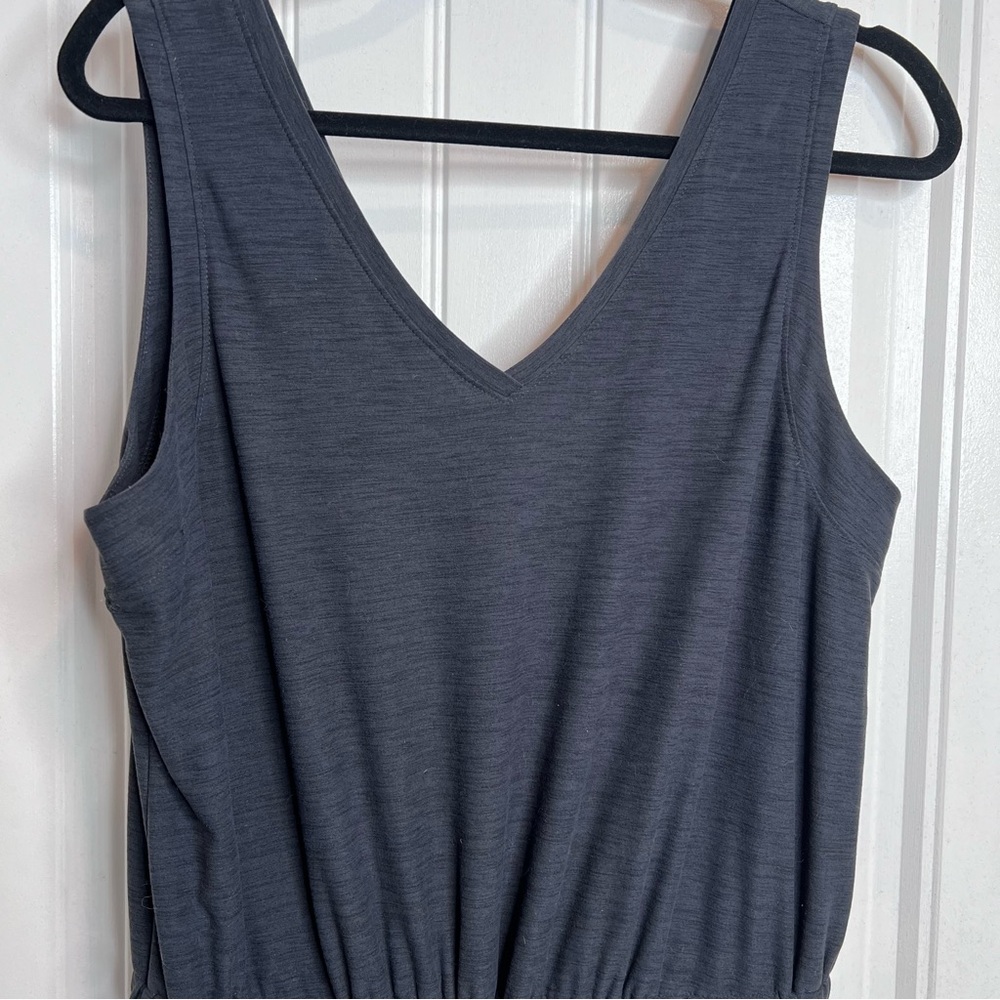Old Navy Marled Black ‘Breathe On’ Sleeveless Jumpsuit. Size Large. - Picture 8 of 11